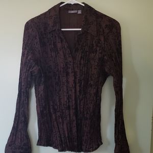 🌞 2/$10 apt 9 Brown Print Button Up Shirt